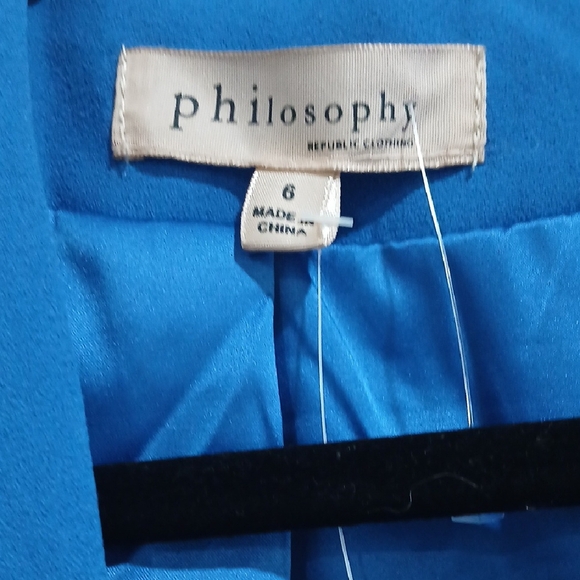 Philosophy Royal Blue Women's Blazer Sz 6 New With Tags - Picture 3 of 12